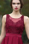 Robe de Soirée Couvert de Dentelle Attrayant Col U Profond Longueur Mollet - Page 2