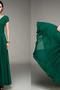 Robe de Soirée Fourreau plissé crêper Modeste Longueur ras du Sol - Page 3