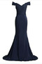 Robe de Bal Perle Traîne Courte Formelle Sirène Couvert de Dentelle - Page 10