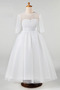 Robe Cortège Fille Dentelle Orné de Nœud à Boucle Zip A-ligne - Page 6