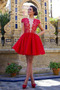 Robe de Cocktail Tissu Dentelle Mancheron Manche Courte Automne - Page 1