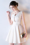 Robe Demoiselle d'Honneur Naturel taille Zip Printemps Col Asymétrique - Page 1