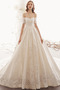 Robe de mariée Formelle Couvert de Dentelle Manche de T-shirt Manche Courte - Page 1