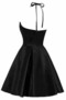 Robe de Cocktail Sans Manches A-ligne Naturel taille Norme Été Dos nu - Page 6