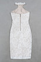 Robe de Cocktail Chic Col haut Sans Manches Dentelle Zip Fourreau - Page 4