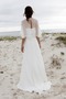 Robe de mariée Zip Plage Avec la veste A-ligne 1/2 Manche Naturel taille - Page 2