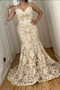 Robe de mariée Tissu Dentelle Bretelles Spaghetti Sans Manches Zip - Page 4