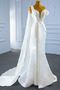 Robe de mariée Perles Longue Automne Fourreau Avec Bijoux Col Asymétrique - Page 4
