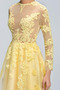 Robe de Soirée Appliques A-ligne Naturel taille Manche Longue - Page 5