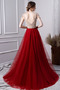 Robe de Bal Perle Sans Manches Mancheron A-ligne Tulle Col en V - Page 2