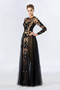Robe de Soirée Manche Longue Elégant A-ligne Col ras du Cou Tulle - Page 4