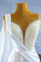 Robe de mariée Perles Longue Automne Fourreau Avec Bijoux Col Asymétrique - Page 7