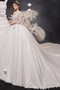 Robe de mariée Tulle Manche Longue Cérémonial A-ligne Trou De Serrure - Page 3