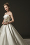Robe de mariée Naturel taille Dos nu Satin Sans bretelles Epurée - Page 4