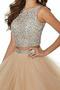 Robe de Cocktail Col ras du Cou Glamour Poire Tulle Sans Manches Naturel taille - Page 3