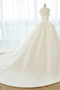 Robe de mariée Satin A-ligne Formelle Traîne Longue Lacez vers le haut - Page 2