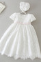 Robe de baptême Longue Tissu Dentelle Automne Dentelle Col ras du Cou - Page 1