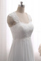 Robe de mariée Simple Empire De plein air Traîne Mi-longue Tissu Dentelle - Page 4