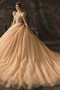 Robe de mariée Col haut Plumes Cérémonial A-ligne Lacet Salle - Page 1