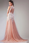 Robe de Bal Col en V Foncé Froid Fleurs a ligne Tulle Col en V - Page 2