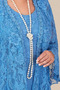 Robe Mère de Mariée Poétique Manche Longue Col U Profond Couvert de Dentelle - Page 4