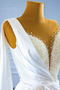 Robe de mariée Perles Longue Automne Fourreau Avec Bijoux Col Asymétrique - Page 8
