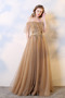 Robe de Bal Perle Automne À la masse Lacet Romantique Épaule Dégagée - Page 3