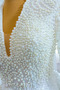 Robe de mariée Traîne Moyenne Col en V Perles Trou De Serrure Col en V Foncé - Page 9
