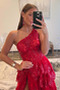 Robe de Soirée A-ligne Une épaule Tulle Elégant Au Drapée Longue - Page 8
