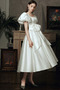 Robe de mariée Longueur Mollet Simple Lacet Printemps Satin A-ligne - Page 6