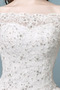 Robe de mariée Perlé Manche Courte Couvert de Dentelle Lacez vers le haut - Page 4