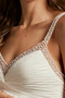 Robe de mariée Larges Bretelles Col en V Foncé Chiffon Luxueux Traîne Courte - Page 3