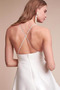 Robe de mariée Col en V Mince Soie Zip Longueur Mollet Plage - Page 4