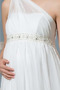 Robe de mariée semi-couverte Maternité Epurée Plage Épaule Asymétrique - Page 4