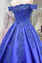 Robe de Bal Corsage Avec Bijoux Longueur ras du Sol Formelle Épaule Dégagée - Page 2