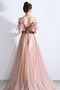 Robe de Soirée Chic Traîne Courte Chaussez Appliques Mancheron Été - Page 2