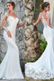 Robe de mariée Manche Longue Gaze Plage Au Drapée Sirène Traîne Courte - Page 3