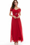 Robe de Bal Zip Col en V Naturel taille aligne Chiffon Manche de T-shirt - Page 4