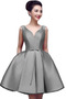 Robe de Cocktail Soie Epurée Lacez vers le haut Longueur Genou Été A-ligne - Page 8