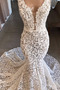 Robe de mariée Dentelle Zip Eglise Col en V Foncé Traîne Courte Col Bateau - Page 3