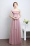 Robe Demoiselle d'Honneur Corsage plissé Sommaire a ligne Tulle - Page 3