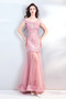 Robe de Bal Sexy Col U Profond Poire Sans Manches Tulle Appliques - Page 1