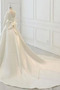 Robe de mariée Traîne Longue Formelle Au Drapée a ligne Manche de T-shirt - Page 4