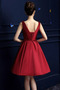 Robe de Cocktail Soie Epurée Lacez vers le haut Longueur Genou Été A-ligne - Page 4