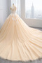 Robe de mariée Simple Fermeture éclair Tulle A-ligne Chapelle Naturel taille - Page 4