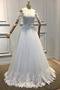 Robe de mariée Longueur au sol Fermeture éclair Elégant Manche Courte - Page 4