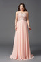 Robe de Soirée Longueur ras du Sol Elégant Naturel taille Chiffon - Page 1