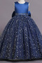 Robe Cortège Fille Formelle Nœud à Boucles Col ras du Cou Zip A-ligne - Page 6