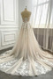 Robe de mariée Elégant Lacet Appliques A-ligne Naturel taille Traîne Courte - Page 3