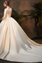 Robe de mariée Manche Longue a ligne Satin Manche de T-shirt Naturel taille - Page 2